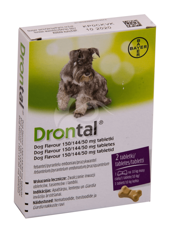 DRONTAL DOG FLAVOUR TBL 150MG+50MG+50MG N2