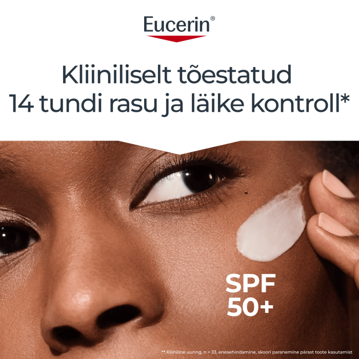 EUCERIN SUN PÄIKESEKAITSE GEEL-KREEM NÄOLE SPF50 50ML