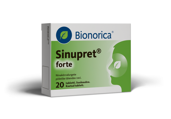 SINUPRET FORTE KAETUD TBL 12MG+36MG+36MG+36MG+36MG N20