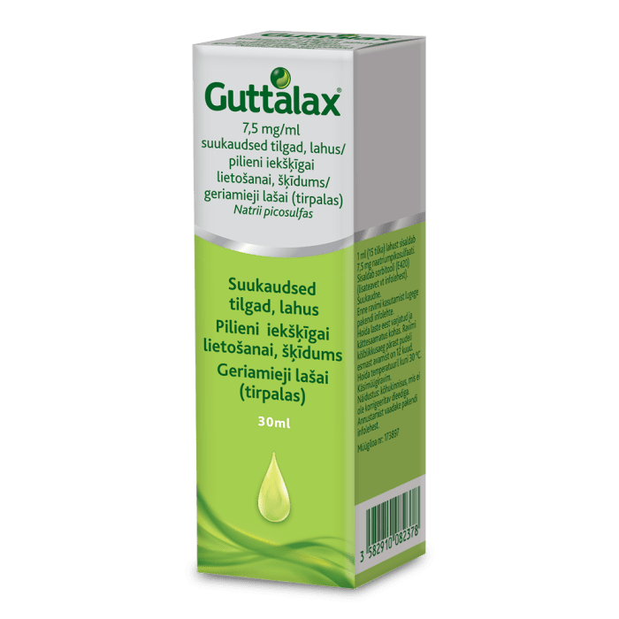 GUTTALAX SUUKAUDSED TILGAD LAHUS 7.5MG 1ML 30ML N1