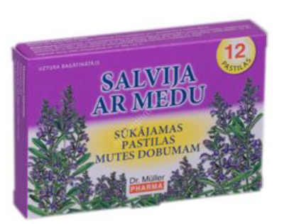 DR.MÜLLER IMEMISPASTILLID SALVEI JA MEEGA N12