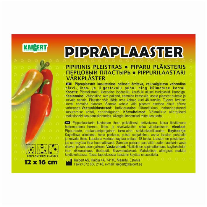 KAIGERT PIPRAPLAASTER 12X16CM