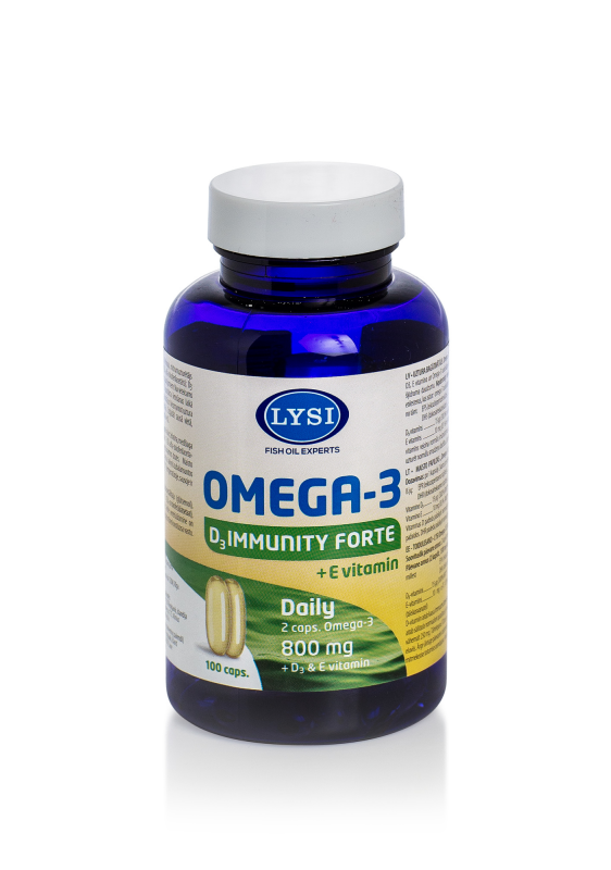 LYSI OMEGA-3 IMMUNITY FORTE KAPSLID N100