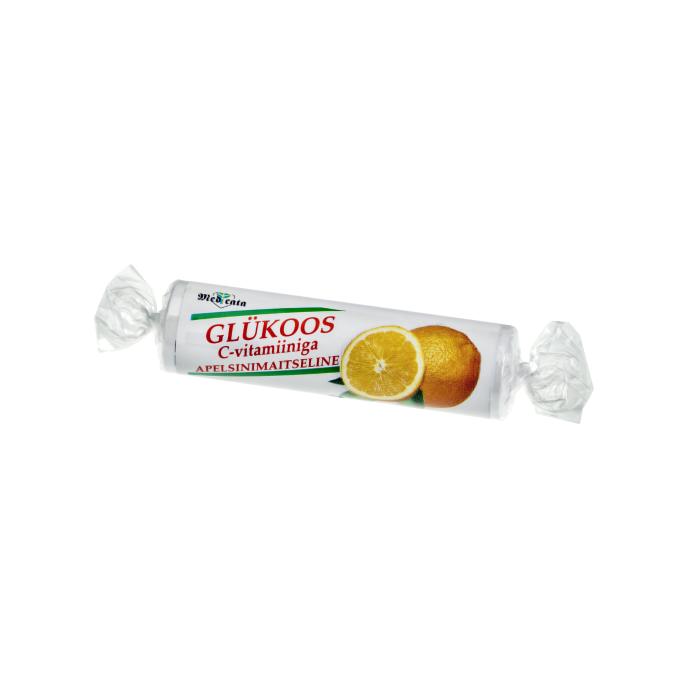 GLÜKOOS+VITAMIIN C TROPSID 30MG APELSIN N10
