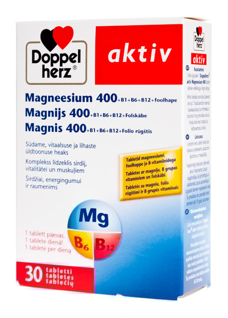 DOPPELHERZ AKTIV MAGNEESIUM 400MG TBL N30