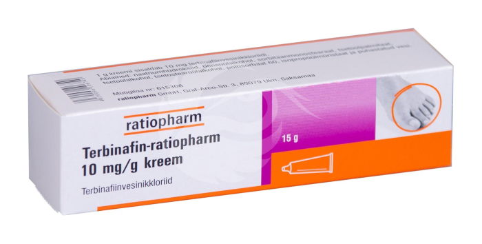 TERBINAFIN-RATIOPHARM KREEM 10MG 1G 15G N1