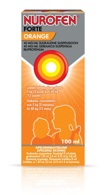 NUROFEN FORTE ORANGE SUUKAUDNE SUSPENSIOON ENSOON 40MG 1ML 100ML N1