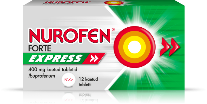 NUROFEN FORTE EXPRESS KAETUD TBL 400MG N12
