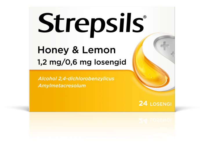 STREPSILS HONEY & LEMON LOSENG 0.6MG+1.2MG N24