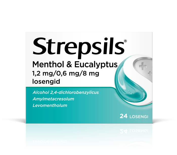 STREPSILS MENTHOL & EUCALYPTUS LOSENG 0.6MG+1.2MG+8MG N24