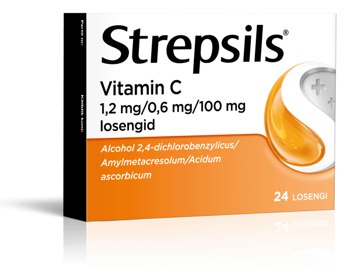 STREPSILS VITAMIIN C LOSENG 0.6MG+1.2MG+100MG N24