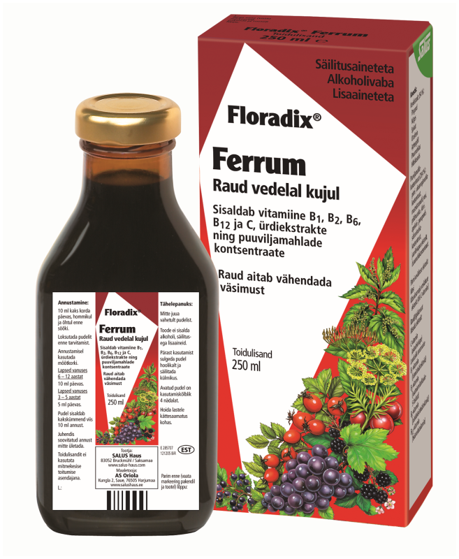 SALUS FLORADIX RAUD ÜRDI-MAHLAKONTSENTRAAT 250ML