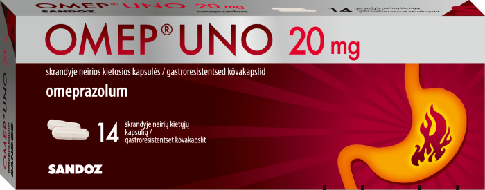 OMEP UNO GASTRORESIST KÕVAKAPS 20MG N14