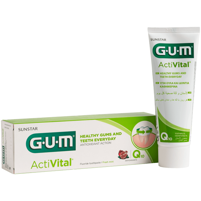GUM HAMBAPASTA ACTIVITAL Q10 KAARIESE VASTU 75ML