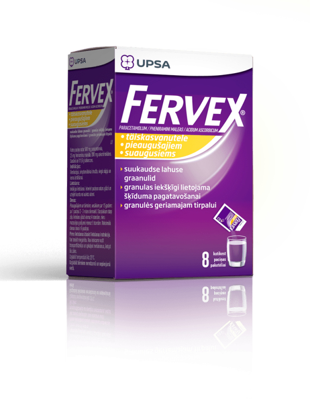 FERVEX SUUKAUDNE LAHUSE GRAANULID 500MG+25MG+200MG N8