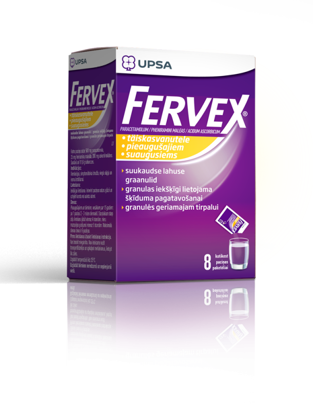 FERVEX SUUKAUDNE LAHUSE GRAANULID 500MG+25MG+200MG N8