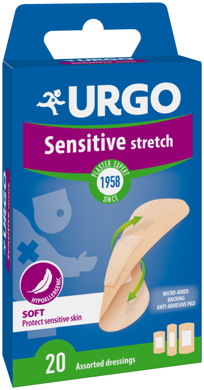 URGO SENSITIVESTRETCH PLAASTER 3 SUURUST NAHAVÄRVI N20