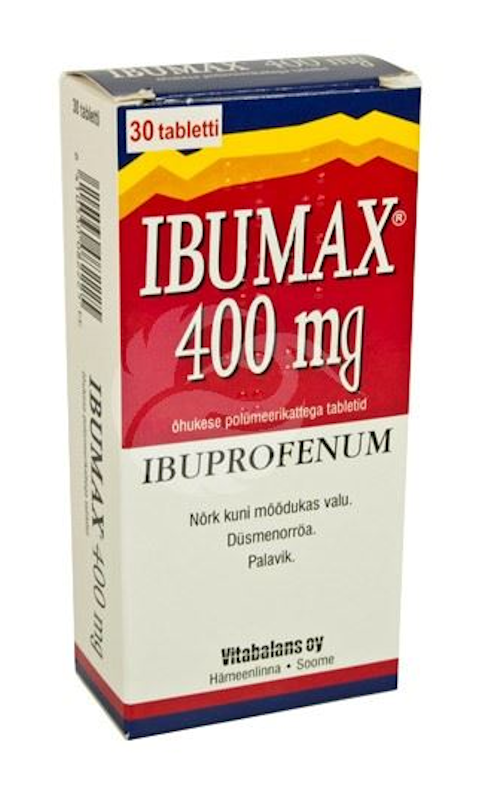 IBUMAX ÕHUKE POLÜMEERKATTEGA TBL 400MG N30