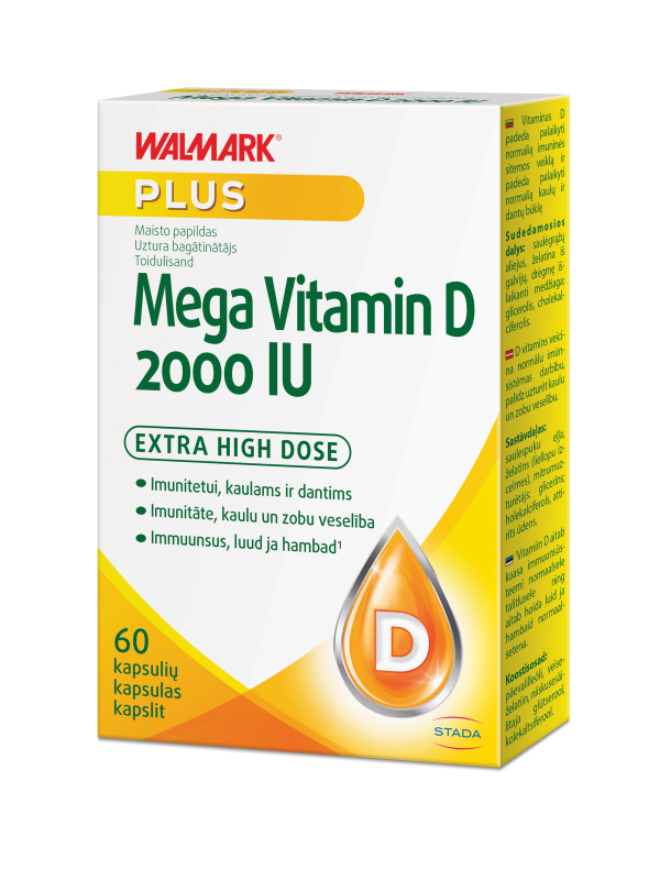 WALMARK MEGA VITAMIIN D KAPSLID 2000IU N60