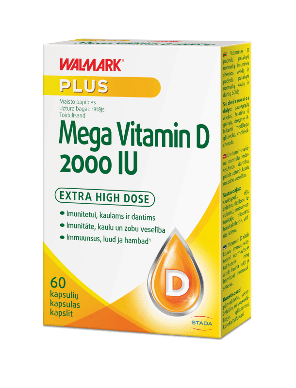 WALMARK MEGA VITAMIIN D KAPSLID 2000IU N60