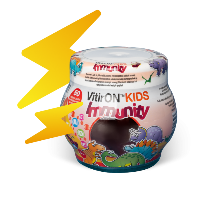 VITIRON KIDS IMMUNITY KUMMIKOMMID N50