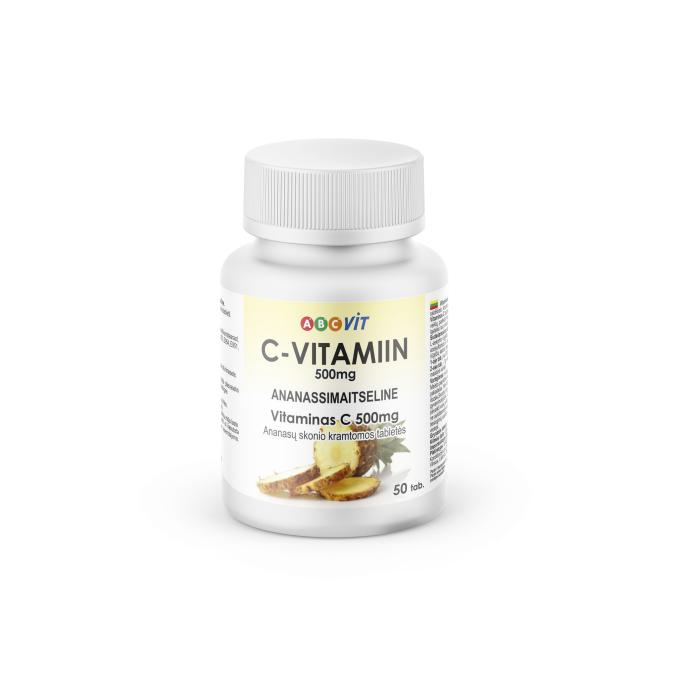 ABC VIT VITAMIIN C NÄRIMISTBL 500MG ANANASSIMAITSELINE N50