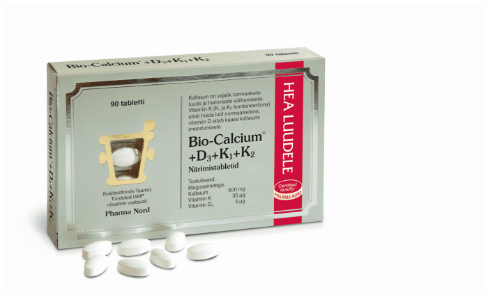 BIO-CALCIUM+D3+K TBL N90