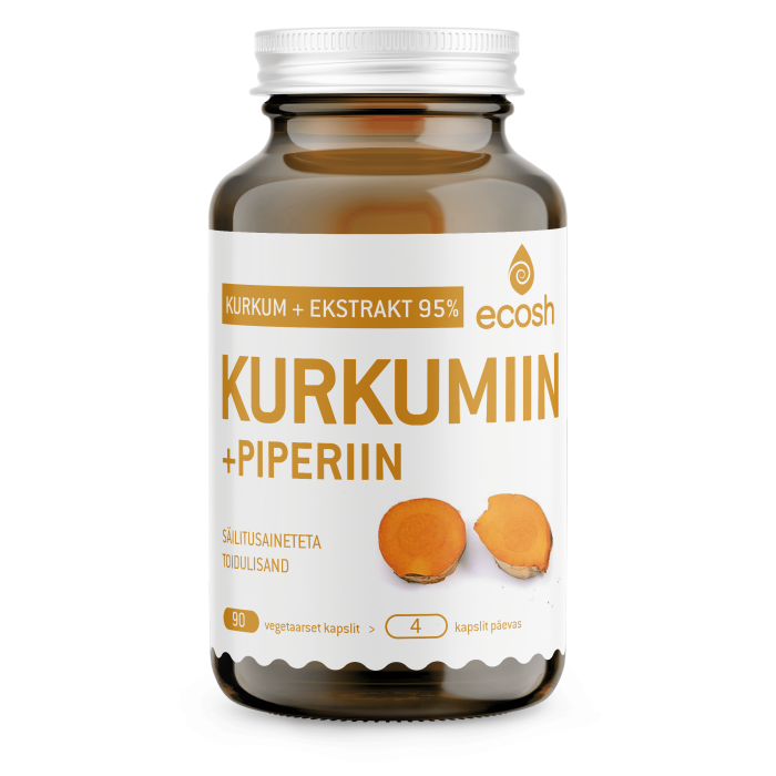 ECOSH LIFE KURKUMIIN JA PIPERIIN KAPSLID N90