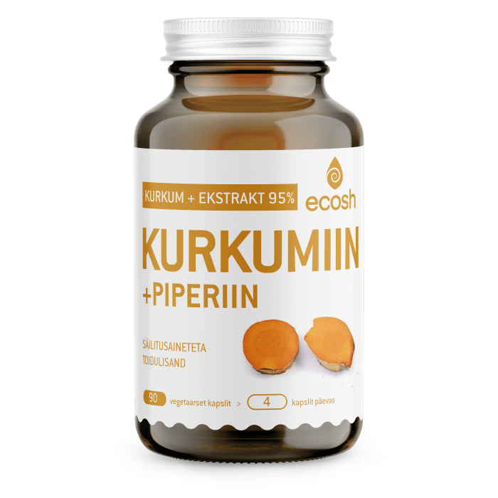 ECOSH LIFE KURKUMIIN JA PIPERIIN KAPSLID N90