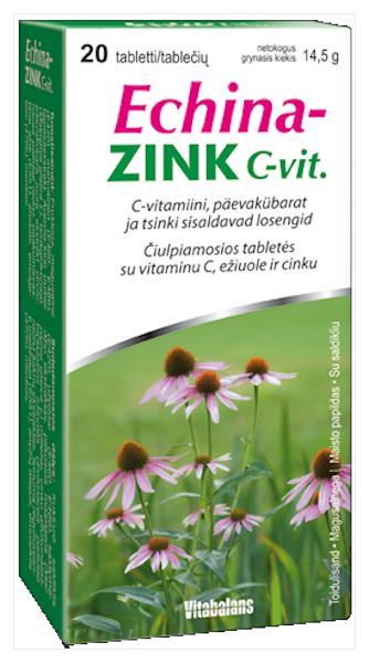ECHINA ZINK+VITAMIIN C TBL N20