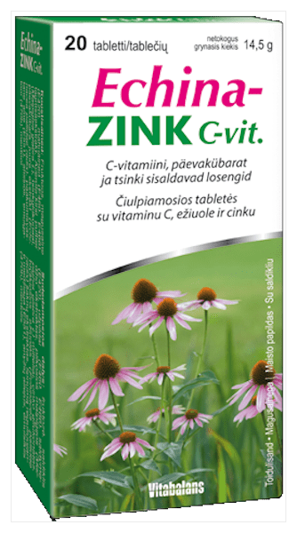 ECHINA ZINK+VITAMIIN C TBL N20