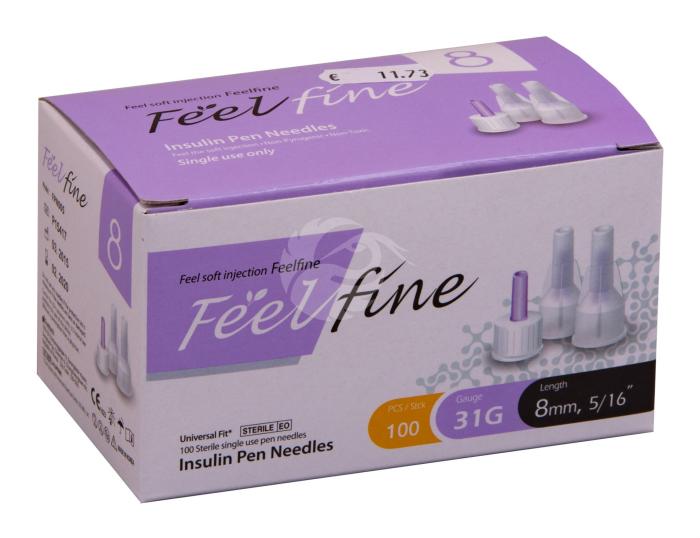 FEELFINE PEN NEEDLES 8 MM 31G N100