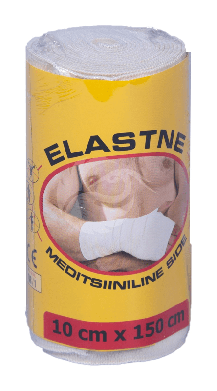 GUMTERAS MEDITSIINILINE ELASTIKSIDE 10X150CM KINNITUSKLAMBRIGA