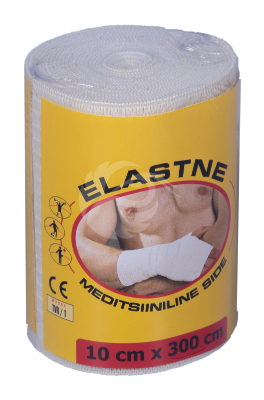 GUMTERAS MEDITSIINILINE ELASTIKSIDE 10X300CM KINNITUSKLAMBRIGA