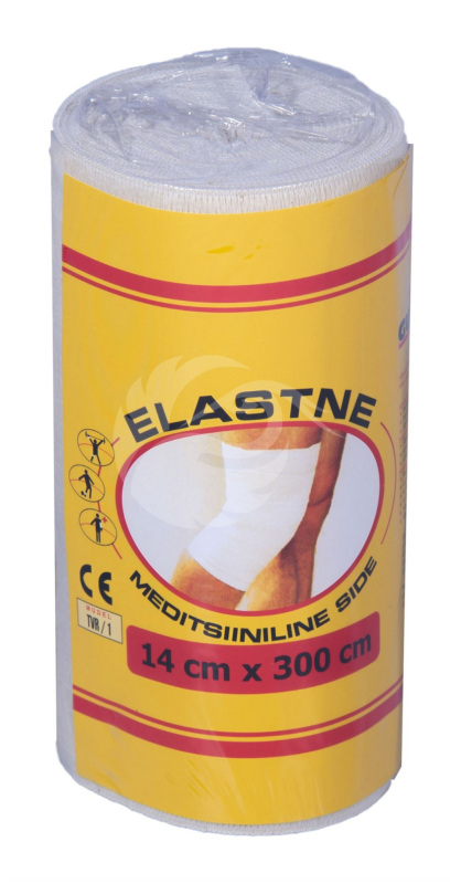 GUMTERAS MEDITSIINILINE ELASTIKSIDE 14X300CM KINNITUSKLAMBRIGA