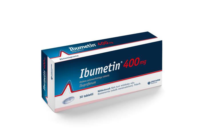 IBUMETIN ÕHUKE POLÜMEERKATTEGA TBL 400MG N30