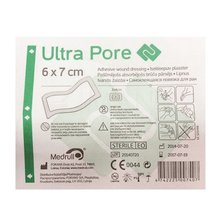 MEDRULL ULTRA PORE PLAASTER 6X7CM ISEKLEEPUV STER N50