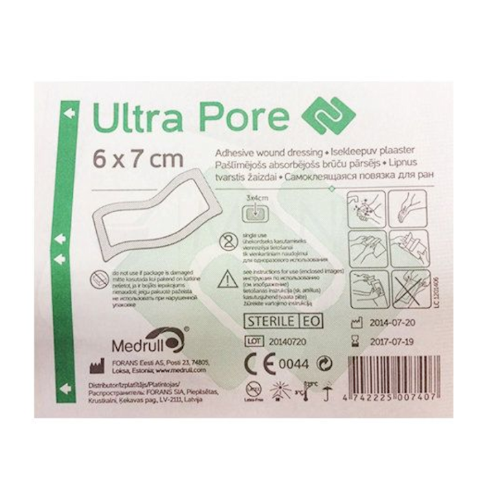 MEDRULL ULTRA PORE PLAASTER 6X7CM ISEKLEEPUV STER N50