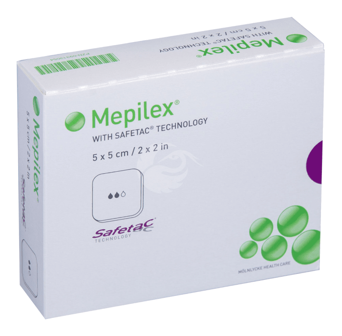 MEPILEX SILIKOONHAAVAPADI 5X5CM STERIILNE N5