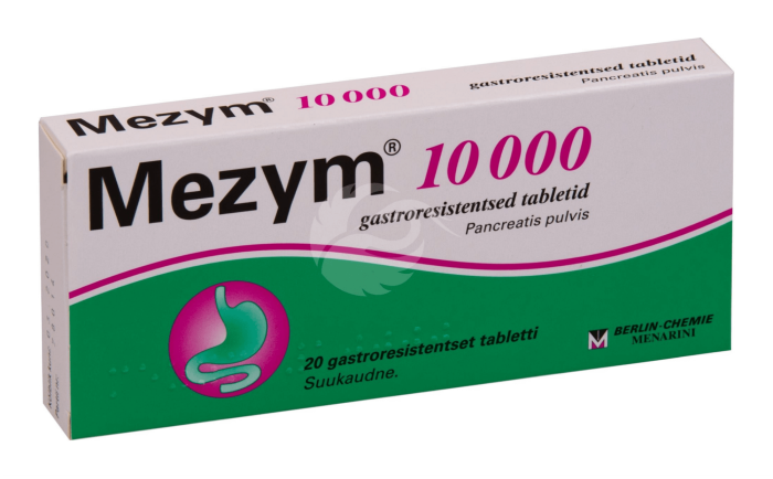 MEZYM 10 000 GASTRORESIST TBL 10000ÜHIK+7500ÜHIK+375ÜHIK N20