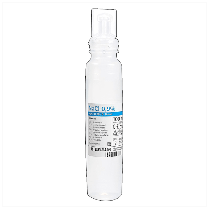 NATRII CHLORIDUM 0,9% B.BRAUN LOPUTUSLAHUS ECOLAV 100ML