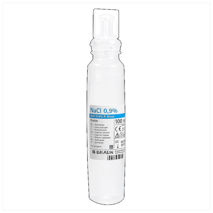 NATRII CHLORIDUM 0,9% B.BRAUN LOPUTUSLAHUS ECOLAV 100ML