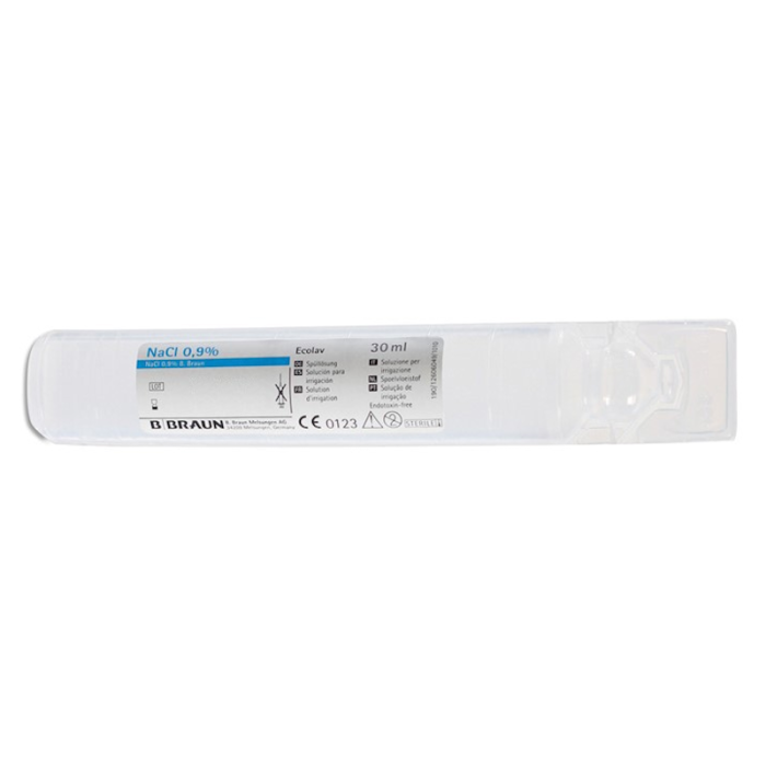 NATRII CHLORIDUM 0,9% B.BRAUN LOPUTUSLAHUS ECOLAV 30ML