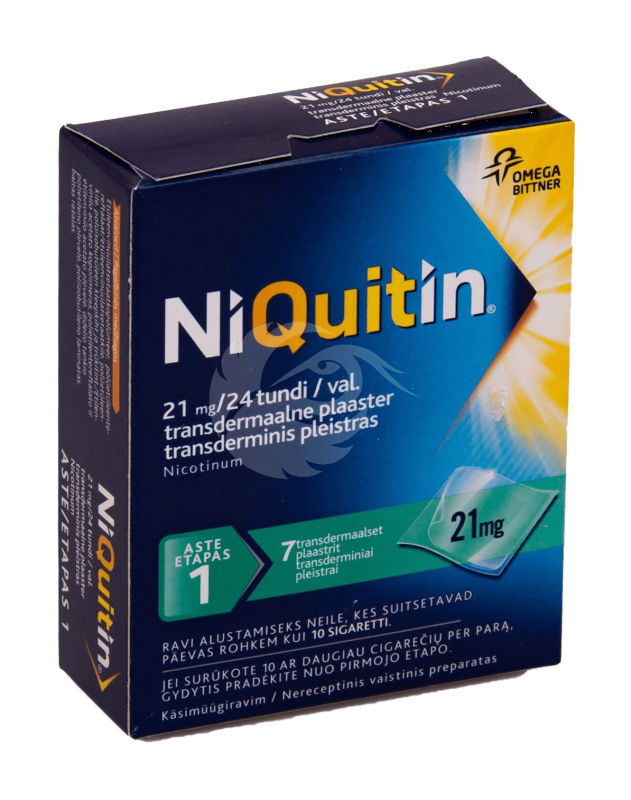 NIQUITIN TRANSDERMMAALNE PLAASTER 21MG 24H N7