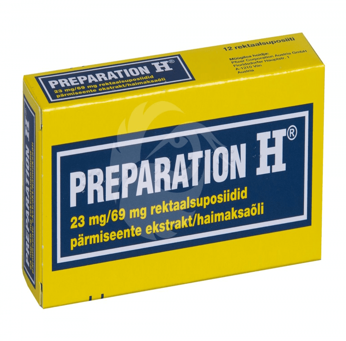 PREPARATION H REKTAALSUPOSIIT 23MG+69MG N12