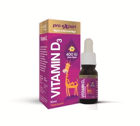 PRO EXPERT VITAMIIN D TILGAD 400IU KÖÖMNEÕLIGA LASTELE 10ML