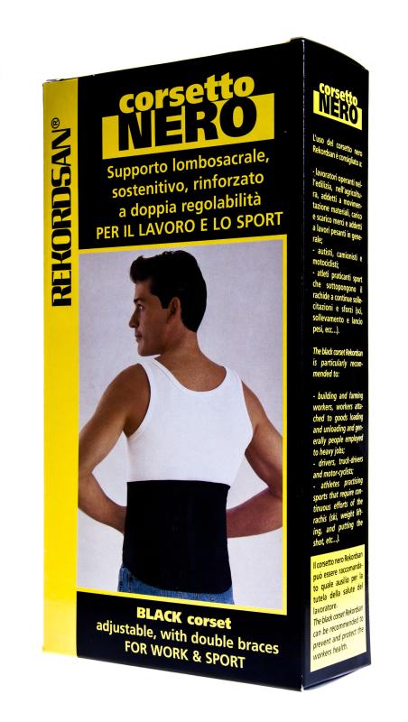 REKORDSAN KORSETT 27CM NR.2 80-100CM MUST (S661)