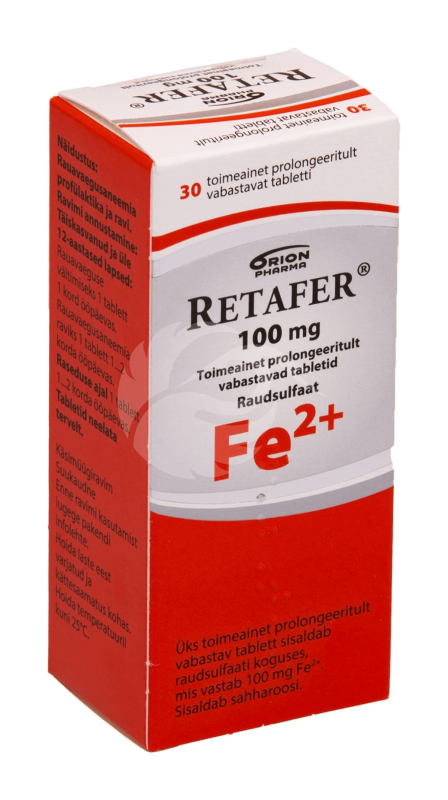 RETAFER TOIMEAINET PROLONGEERITULT VABASTAV TBL 100MG N30