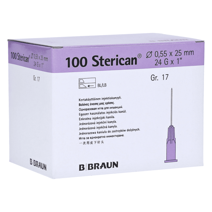 SÜSTLANÕEL STERICAN 24G 0.55X25MM (PAKK) N100
