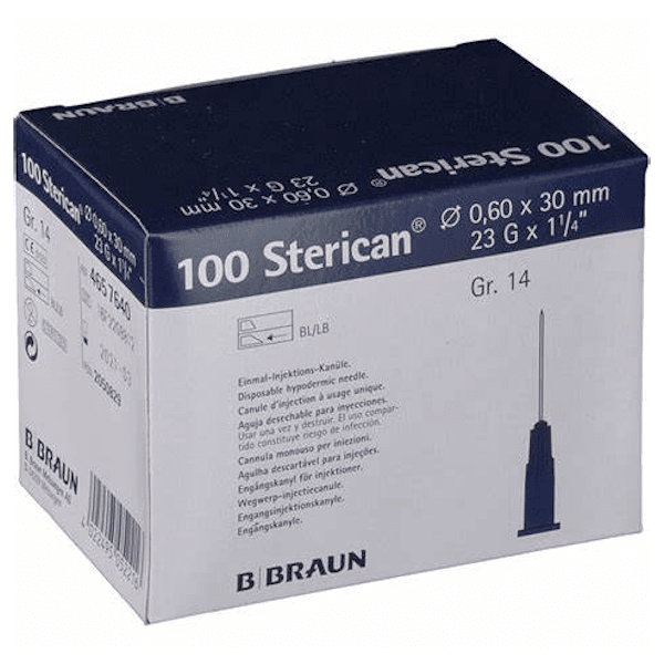 SÜSTLANÕEL STERICAN 23G 0.6X30MM (PAKK) N100